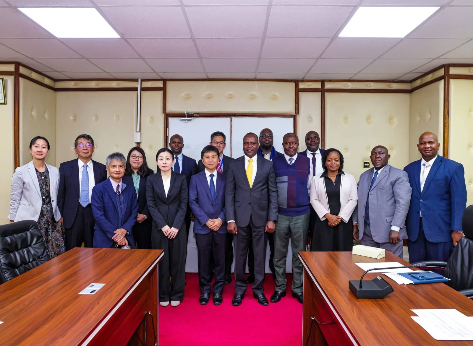 State department officials led by Forest Development Secretary Mr George Taurus and Japan International Cooperation Agency officials led by Mr. Kurimoto Masaru.