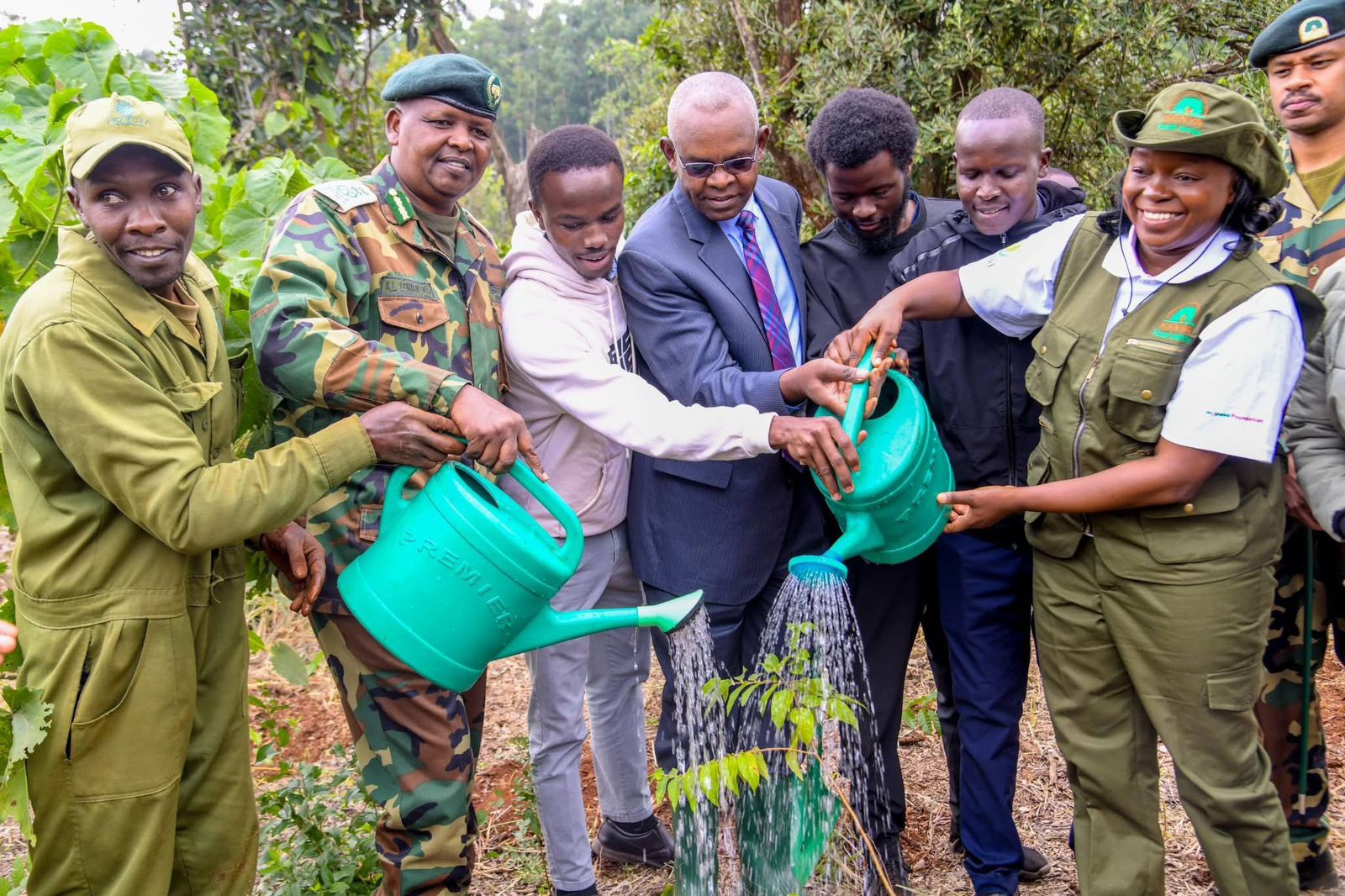 ceremonial tree planting during the celebration of 60th anniversary of the Central Bank of Kenya.
