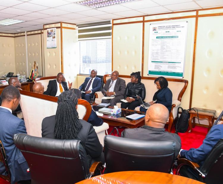 In office meeting led by the Ps Forestry Mr. Gitonga Mugambi and the Technical group on forest seed regulation.