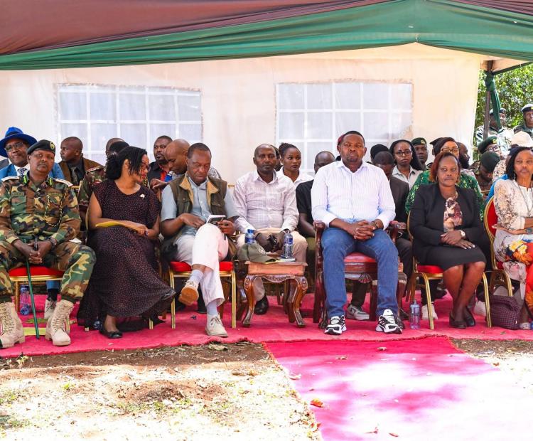Chief Conservator of Forests Mr. Alex Lemakoko, Ps Diaspora Affairs Ms. Roseline Kathure Njogu, PS for Forestry Gitonga Mugambi and Meru Governor Isaac Mutuma joined the Community Forest Association ( CFA) in celebrating 20 years of community led forest conservation.