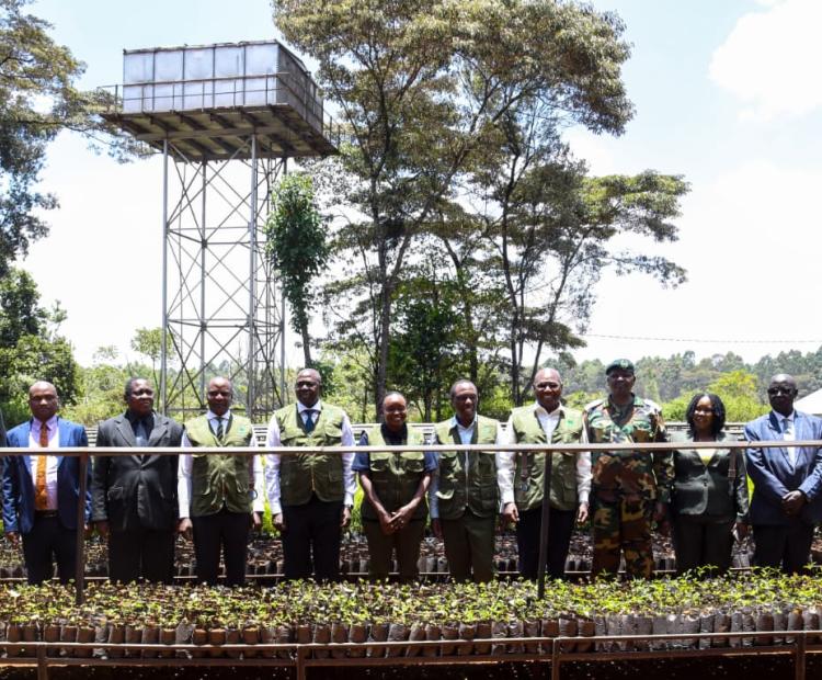 Cabinet Secretary for Environment, Climate Change and Forestry Dr. Deborah M. Barasa, Forestry Principal Secretary Mr. Gitonga Mugambi, Government Spokesperson Mr. Charles Owino, MBS, Mining Principal Secretary Mr. Harry Kimtai, Secretary for Forest Development Mr. George Tarus, Environment Secretary Dr. Selly Kimosop, Secretary Administration Mr. Patrick Meso, Chief Conservator of Forests Mr. Alex Lemarkoko, among other senior Government officials